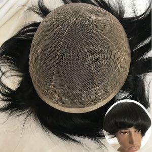 Swiss Full Lace Men's Toupee 1B Black Color 100%Remy Human Hair Toupee For Men 8*10Inch French Lace Mens Wigs Hair System Stock - Image 19