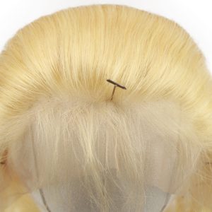 613 Blonde Lace Frontal Closure Brazilian Body Wave Hair 13x4 Closure Human Hair Bleached Knots With Natural Baby Hair - Image 4