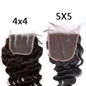 Transparent HD Swiss Thinner lace 5x5 Lace Closure With Baby Hair Loose Wave Brazilian Remy Hair Human Hair Bleached Knots Closure - Image 4