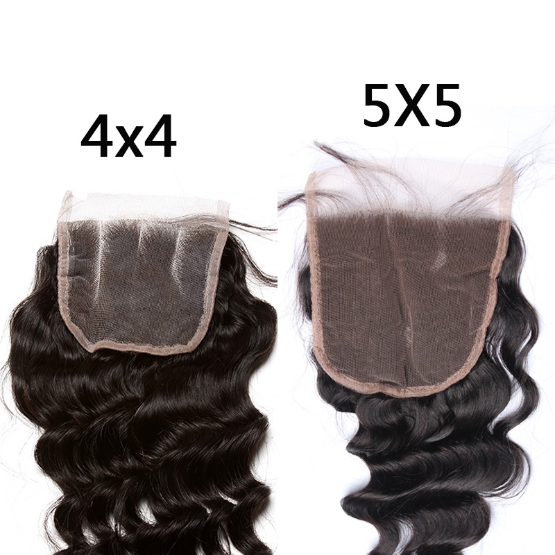 Transparent HD Swiss Thinner lace 5x5 Lace Closure With Baby Hair Loose Wave Brazilian Remy Hair Human Hair Bleached Knots Closure - Image 4