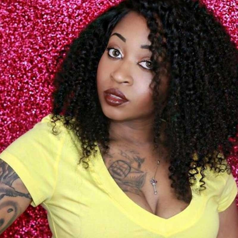 Human Hair Full Lace Wigs Glueless Full Lace Wig Brazilian Hair Natural Black Kinky Curly Hair With Natural Baby Hair Bleached Knots - Image 5