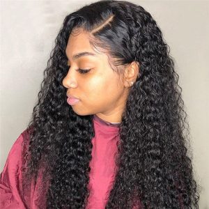Curly Wig Human Hair Lace Frontal Wigs 180 Lace Front Wig Pre Plucked Bleached Knots Wigs Brazilian Remy 13x4 Frontal Lace Wig - Image 2