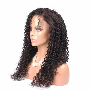 Human Hair Full Lace Wigs Glueless Full Lace Wig Brazilian Hair Natural Black Kinky Curly Hair With Natural Baby Hair Bleached Knots - Image 3
