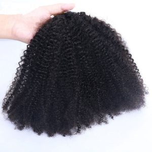 Afro Kinky Curly Doubl Drawn Mongolian Hair Extent I Tip - Image 5