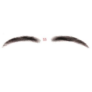 Fake Eyebrow Swiss Lace Invisible Eyebrows For Women and Men Black Color 100% Human Hair Full Hand Tied Eyebrow Hair - Image 11