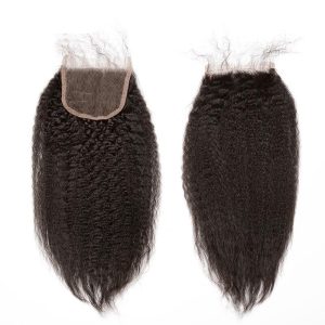 5x5 Transparent HD Swiss Thinner lace Kinky Straight Natural Color Brazilian Human Hair Lace Top Closures Bleached Knots