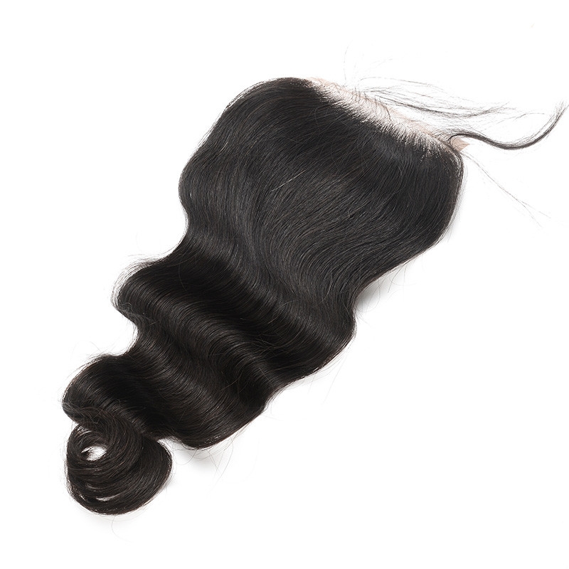 4x4 Lace Closure With Baby Hair Free Part Body Wave Brazilian Remy Hair Bleached Knots - Image 4