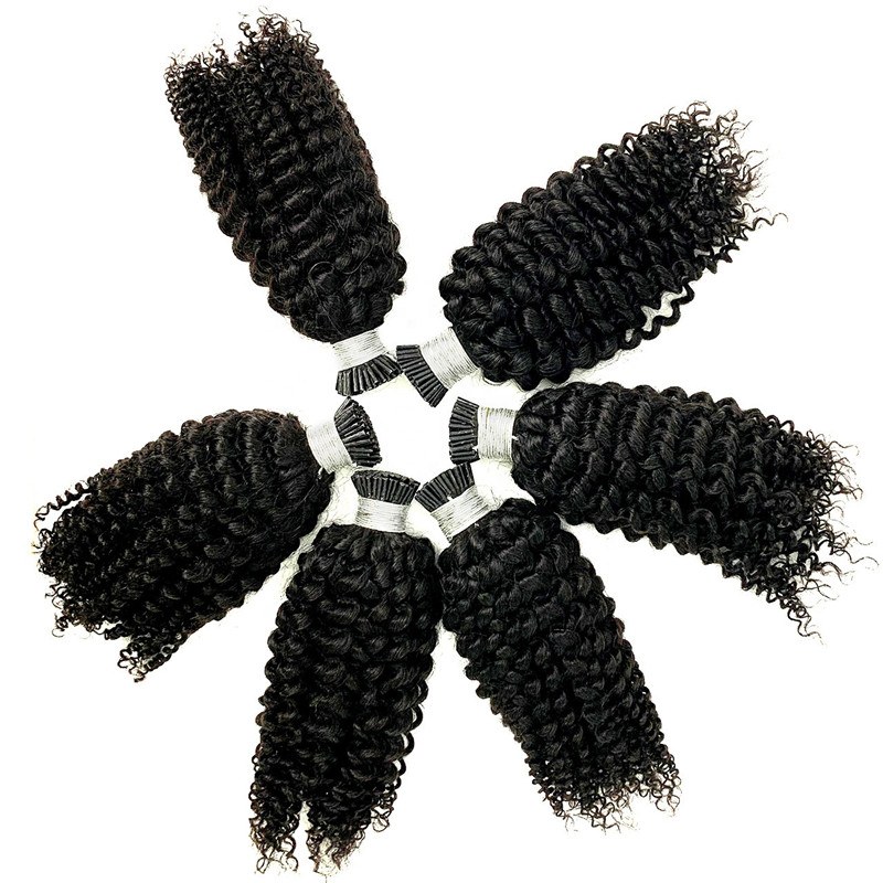 Free Sample Raw Remy Luxury Hair Natural Mink Microlink Hair Extensions Double Drawn Russian Hair I Tips - Image 6