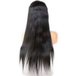 Full Lace Wigs Brazilian Human Hair Glueless Full Lace Wigs Silk Straight Lace Front Wigs Natural Color (26 inch, Lace Front Wigs) - Image 3