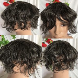 Full Franch Lace Base Toupee for Men 10x8" Human Hair pieces Men's Toupee Replacement System Men Wigs Human Hair Pieces 1B/80 Color - Image 17