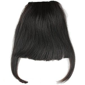 Alternative view of #1 Clip-in Front Hair Bangs Full Fringe Short Straight Hairpieces Brazilian Virgin Human Hair Extensions for women 6-8inch