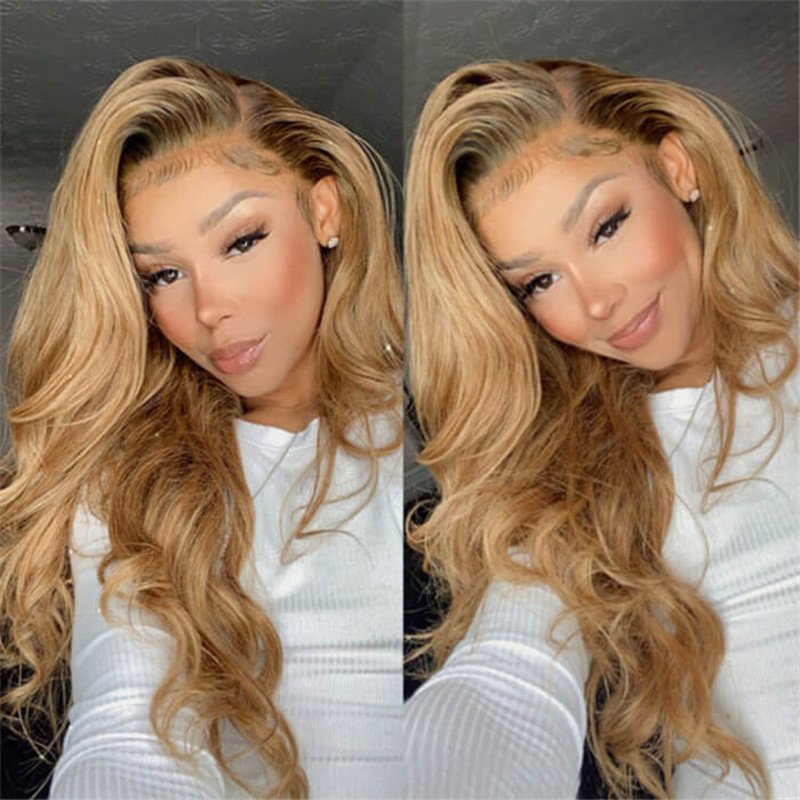 #27 Colored 13*4 Hd Lace Frontal Wigs Pre Plucked Straight /Body Wave/ Curly /Deep Wave - Image 7