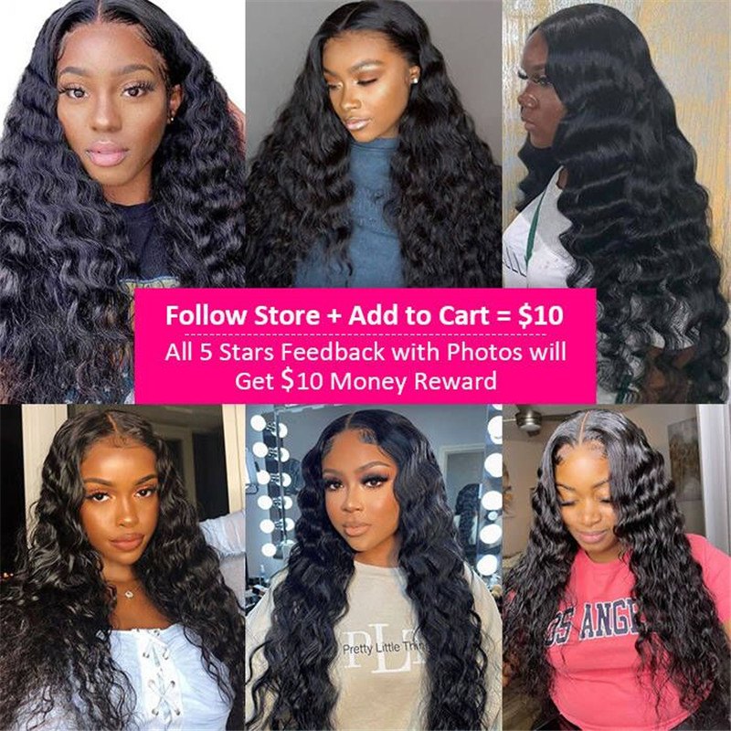 Loose Deep Wave 13*6 Hd Transparent Skin Melt Empire Glueless Compact Frontal Lace Wig Affordable Lace Front Wig Human Hair Wigs - Image 9