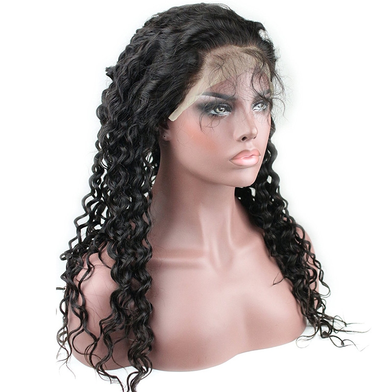 Lace Front Human Hair Wigs Unprocessed Brazilian Human Hair Deep Wave Glueless Full Lace Wig for Black Women - Image 4