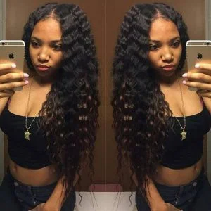 Human Hair Lace Front Wigs Deep Wave Pre-Plucked Natural Hair Line 180% Density Human Hair Wigs No Shedding Hidden Knots