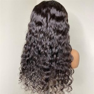 Water Wave Lace Front Wig Pre Plucked Human Hair Wigs 28 30 32inch Long Brazilian Lace Front Human Hair Wigs For Women - Image 3