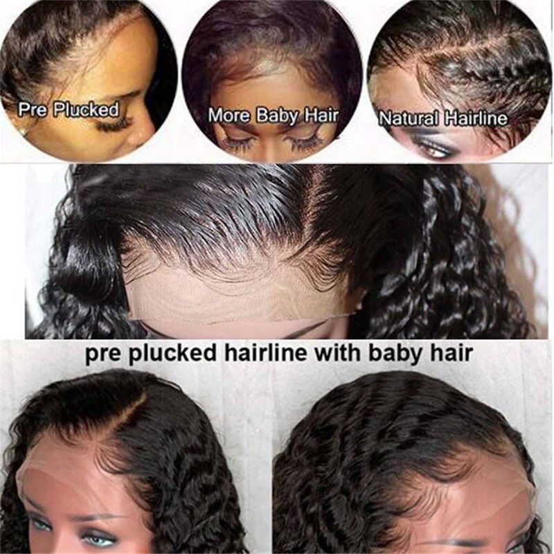 360 Lace Frontal Wig Human Hair 150% Density Glueless Deep Wave Wig Beauty Supply For Sale - Image 7