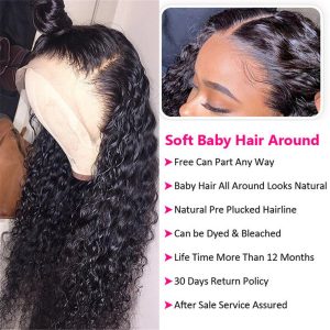 Hd Transparent Deep Wave Lace Front Wig 13*6 Human Hair T Part Lace Wigs For Sale - Image 4