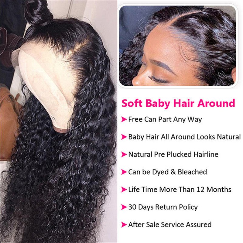 Hd Transparent Deep Wave Lace Front Wig 13*6 Human Hair T Part Lace Wigs For Sale - Image 4