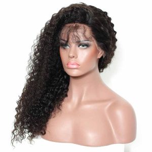 Deep Curly 180% Density Brazilian Wigs Natural Color Hair Lace Front Wig Natural Hair Line Bleached Knots With Baby Hair - Image 3