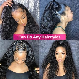 360 Lace Frontal Wig Human Hair 150% Density Glueless Deep Wave Wig Brazilian Hair Lace Frontal Wigs For Black Women - Image 3