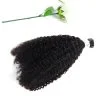 Double Drawn Russian Real Human Hair Micro 4B4C Afro Kinky Curly Virgin Remy I Tip
