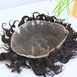 ?Swiss Full Lace Men’s Toupee European Human Hair Replacement System for Men Hairpiece ?Loose Curly #1B Black Color 10x8 inch ? - Image 8