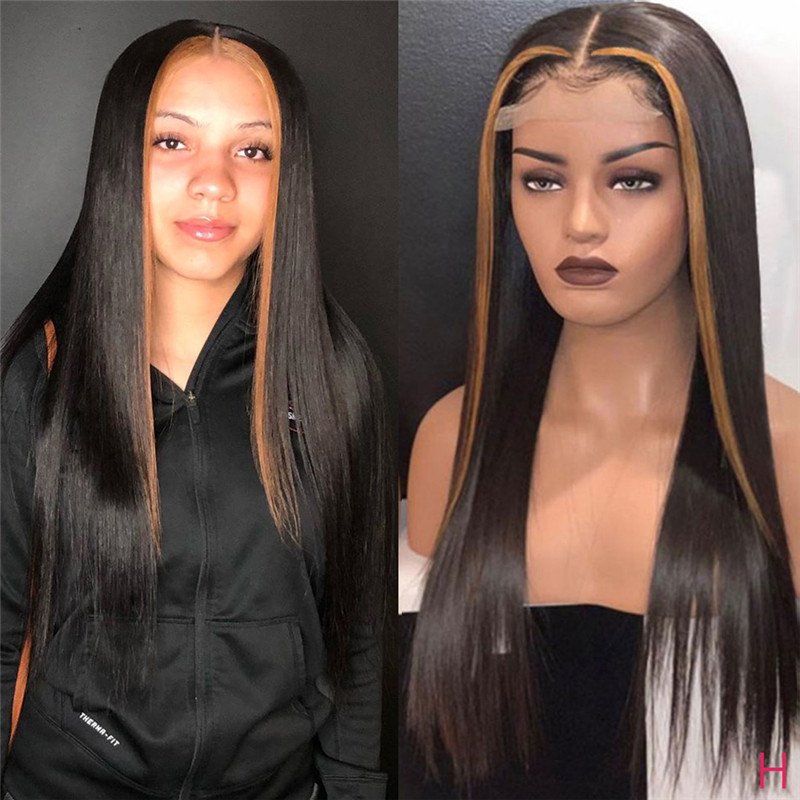 Bob Lace Front Human Hair Wigs For Women #27 Highlight Wig Brazilian Remy Honey Blonde Ombre Short Bob Lace Wigs Closure Wig - Image 2