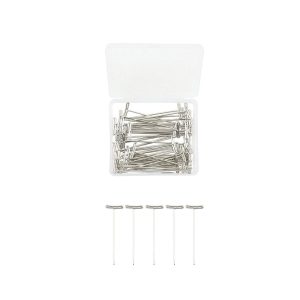 50pcs of One Plastic Box Steel T Pins for Making Wigs 2 inch Sliver Color - Image 5