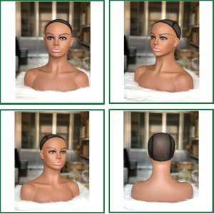 Realistic Female Mannequin Head with Shoulder Manikin PVC Head Bust Wig Head Stand with Makeup for Wigs Display Making,Styling,Sunglasses,Necklace Ear - Image 14