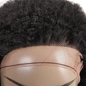 Kinky Straight Hair Bundles with Lace Closure, Yaki Straight Hair Weave Hair Human Lace Closure Human Hair - Image 3
