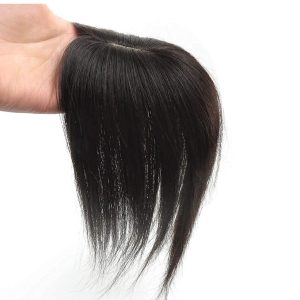 Hair Piece Extensions Crown Toppers Solid Color 100% Human Hair Natural 1B Color Remy Human Hair Clip In Hair For Women Toupees - Image 6