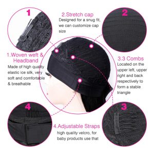 Alternative view of Headband Wig Deep Wave 18 inch Human Hair Wigs None Lace Front Wigs Virgin Hair Machine Made Wigs curly hair Headband for Black Women
