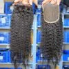 4x4 HD Lace Closures  Natural Color Kinky Straight Vietnamese Human Remy Hair Free Part Lace Closure 4x4 inchs