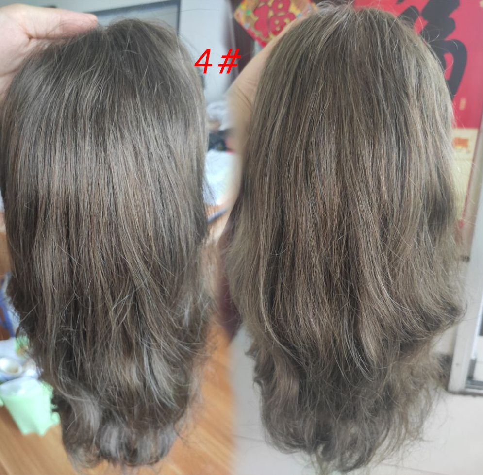 12" Long Hair Men's Toupee Hair Replacement Systems Swiss Lace Front Natural Hairline Hairpieces Thin Skin PU V-looped 10"x8" Base Size - Image 7