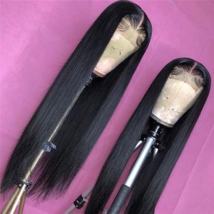 Long Straight 8-28inch Lace Front Human Hair Wigs For Women Bleached knots Brazilian Remy Lace Front Wig Pre Plucked Lace Wigs - Image 2