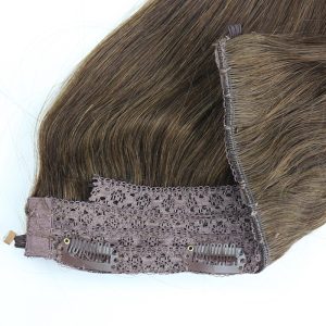Brazilian Human Hair Flip Hair Extension Color #4 Flip In Hair Extension Straight Hair - Image 5