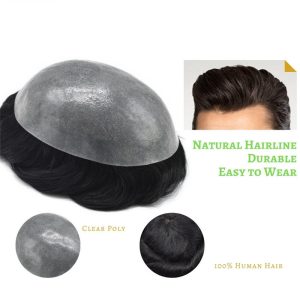 Stock Toupee Men’s Toupee Soft Thin Skin 0.06mm PU 10x8inch Hair Replacement for Men's Hairpiece 100% European Human Hair Pieces for Man - Image 3