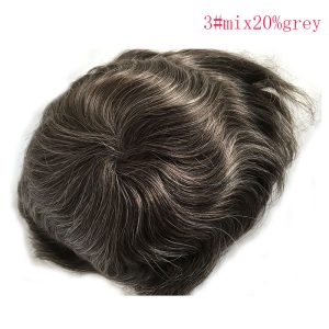 Toupee for men Hair pieces 100% European Virgin Human Hair Replacement System For Men 10"x8" Human Hair Toupee Men Hair Piece #18 Light Brown Color - Image 11