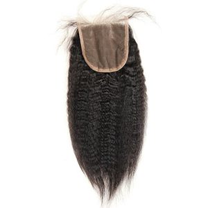 Mongolian Human Hair Kinky Straight Hair Bundles With Lace Closure 4pcs Mink Kinky Straight Hair - Image 4