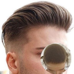 Swiss Full Lace Men's Toupee 4 Color European Human Toupee For Men 8 x10 Inch Lace Mens Wigs Hair System