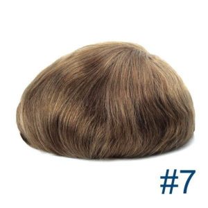 Alternative view of Custom 0.03  MM Ultra  Thin Skin Base Full  PU Mens Toupee Hair Pieces for Men Human Hair System