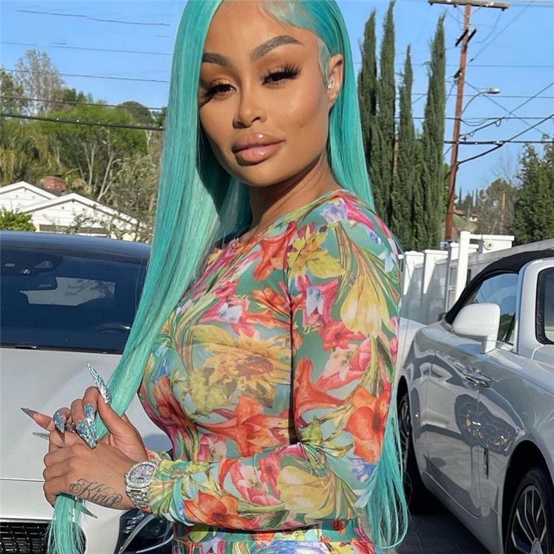Straight Green Human Hair Wigs 150% Density Brazilian Remy Ombre Green Wigs For Women Green Colored Human Hair Wigs Pre Plucked