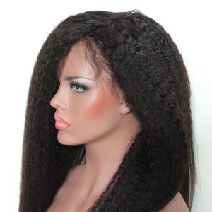 Natural Looking Lace Front Wigs 250% Density Pre pLucked Natural Black Glueless Brazilian Wigs Kinky Straight Natural Hair Line for Black Women - Image 4