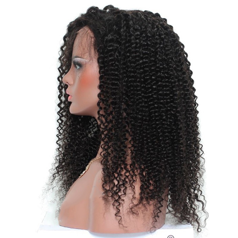 Brazilian Lace Front weave Ponytail Wigs Kinky Curly Wig Pre-Plucked Natural Hair Line 150% Density wigs - Image 4