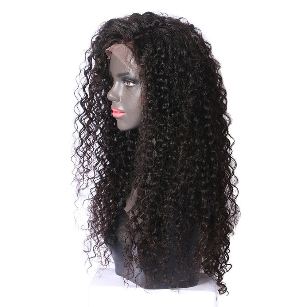 Loose Curly Frontal Lace Wigs Pre Plucked Hairline 150% Density Peruvian Remy 13x6inch Deep Part Human Hair Lace Front Wig For Black Women - Image 3