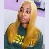 Straight 13x4 Lace Front Wig Peruvian Remy Ombre Lace Front Wig 13x4 Orange Colored Human Hair Wigs For Women