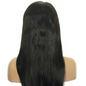 Straight Human Hair Lace Front Wigs Natural Black Brazilian Hair Brazilian Human Hair Natural Color Bleached Knots Natural Baby Hair - Image 4