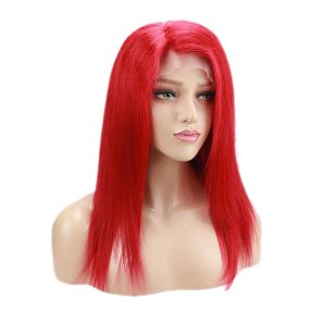 Red Hair Color Malaysia Hair Straight Human Hair Pre Plucked Lace Wigs With Baby Hair For Black Women - Image 4