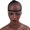 4 colors Stretchable Fishnet Elastic Snood Cap (3 pack, Brown)